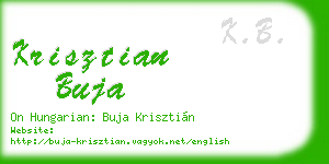 krisztian buja business card